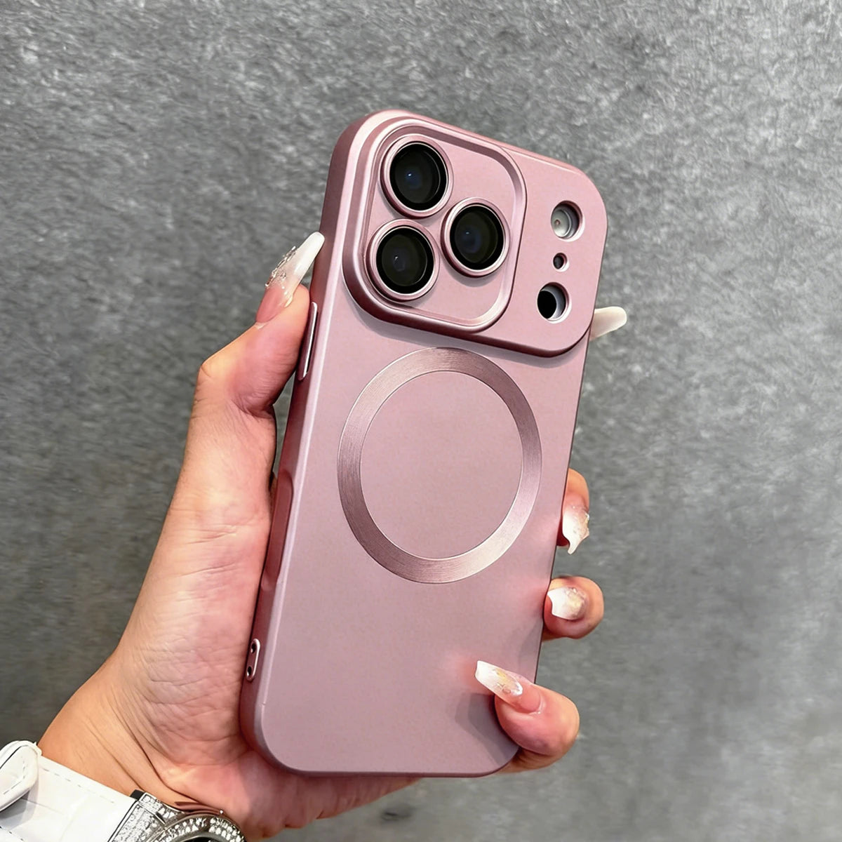 Luxury Electroplated Matte Metallic Color Magnetic Phone Case For iPhone 17 16 15 14 13 12 11 Pro Max Shockproof Soft Back Cover