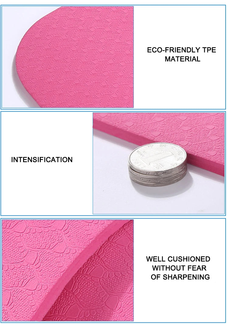 TPE Yoga Mat 173*57cm Eco-friendly Non-Slip Exercise & Fitness Mat for Men&Women with Carrying Strap, Home Workout Mat for Yoga