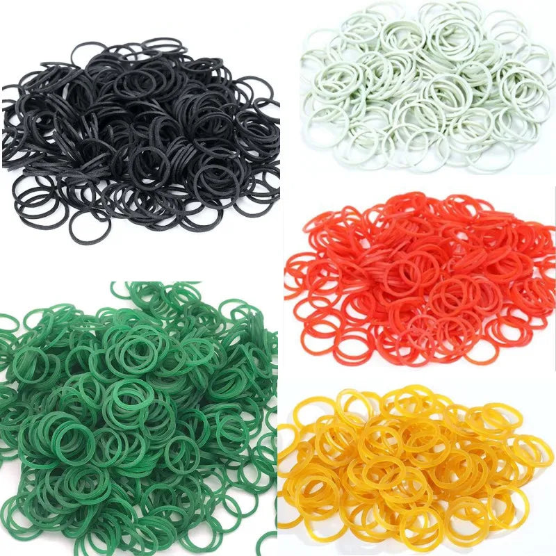 100Pcs Mini Rubber Bands Office Rubber Ring 16x1.4mm Soft Elastic Bands Stationery Holder Band Loop Home School Office Supplies