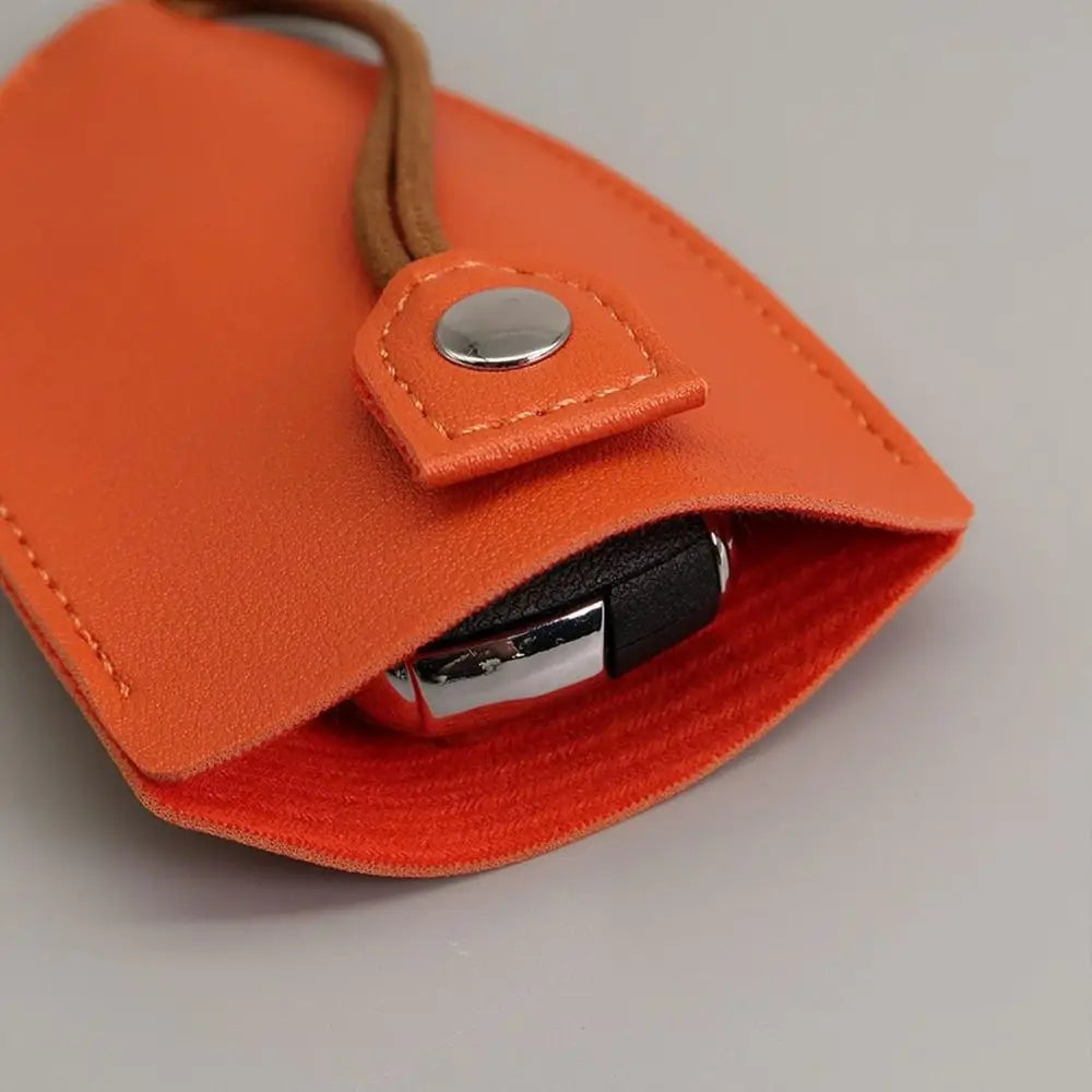 Creative PU Leather Pull Out Cute Large Capacity Car Key Case Car Keychain Stylish PU Leather Key Wallets for Protecting Key