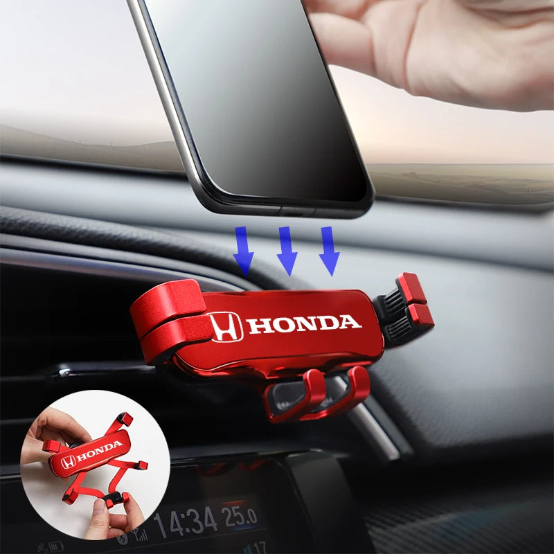 Gravity Phone Holder Car Air Vent Clip Mount Smartphone Stand For Honda Civic Accord Fit Jazz CRV BRV HRV Insight Pil