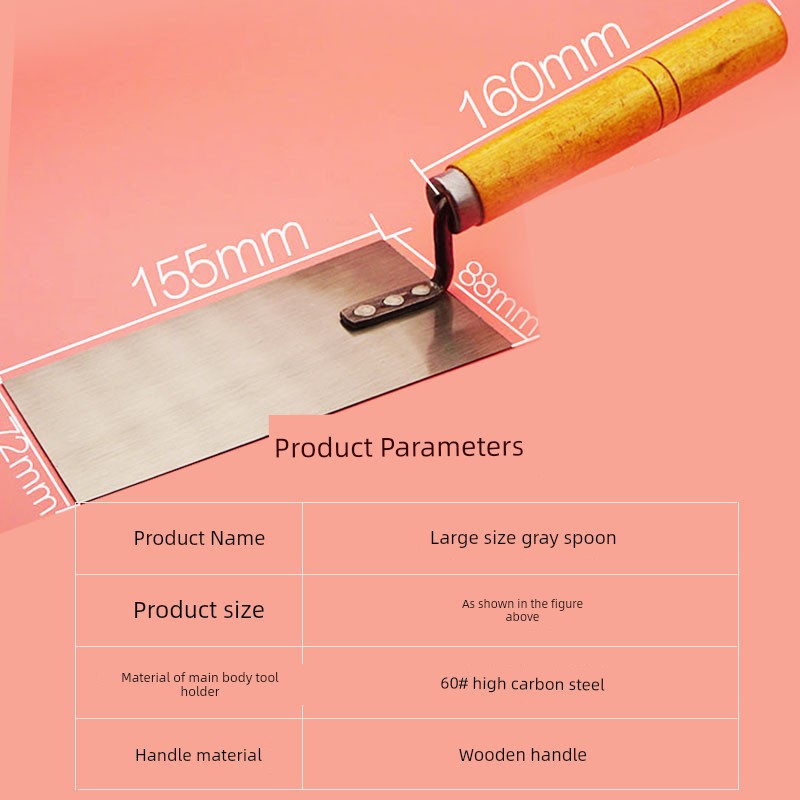 Dish Knife Plastering Trowel Clay Knife Shovel Batch Gray Knife Incense Ashes Spoon Clay Tile Tool Puttying Wall Plastering Tile