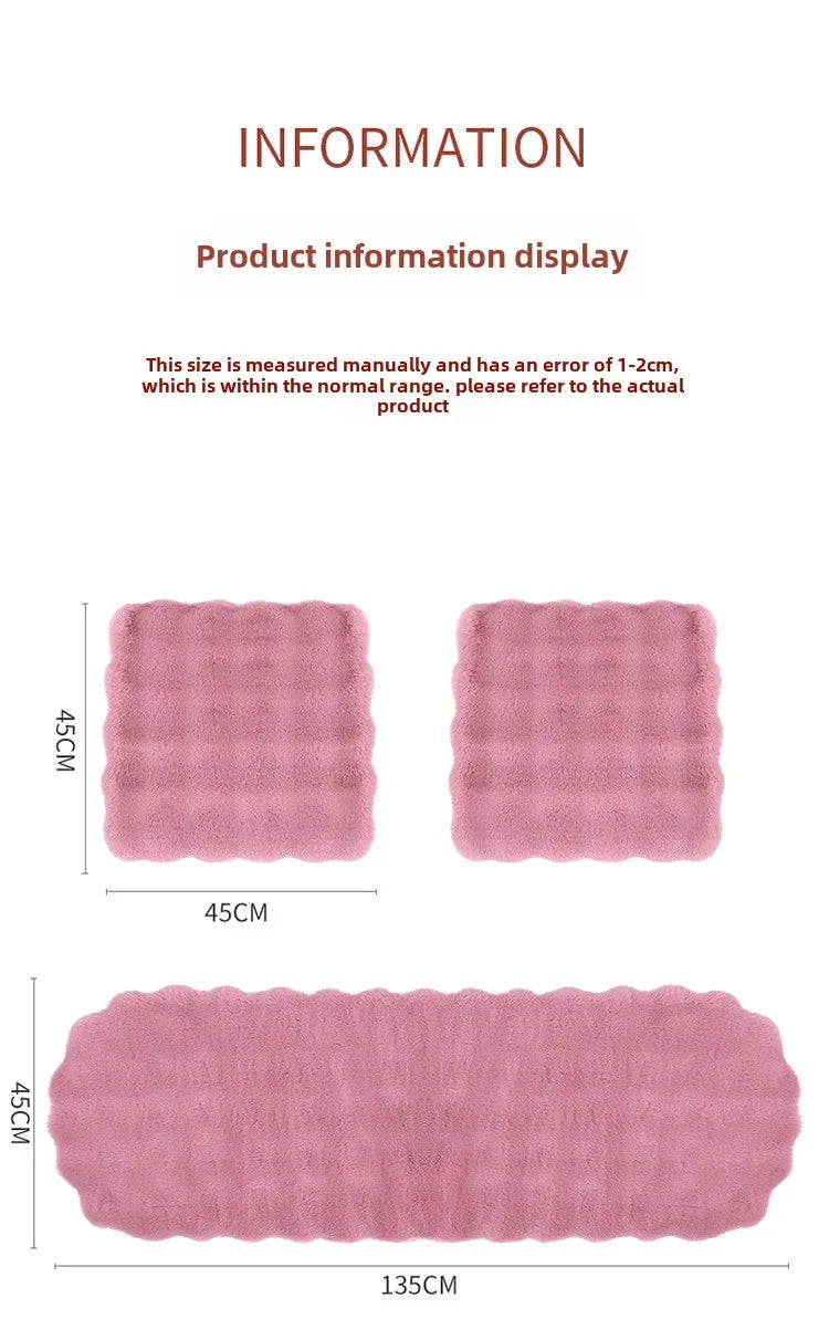 Universal Winter Car Seat Cushion Imitation Rabbit Fur Car Seat Cover Thick Plush Soft and Warm  Plush Car Seat Cushion