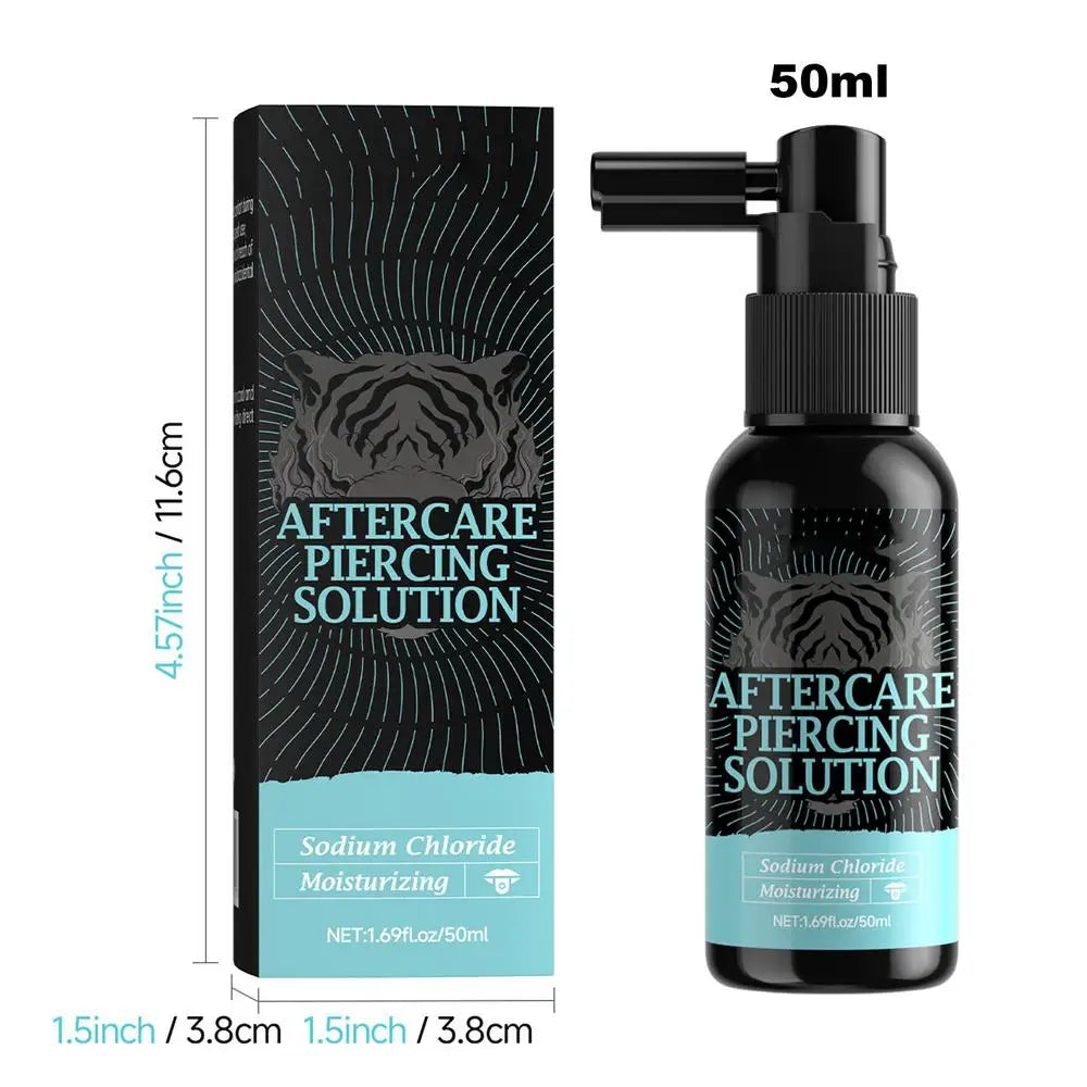 50ml Piercing After Care Solution Gentle Safe Mist Piercing Spray Aftercare For Adults Men Women Friends Daily Home Indoor