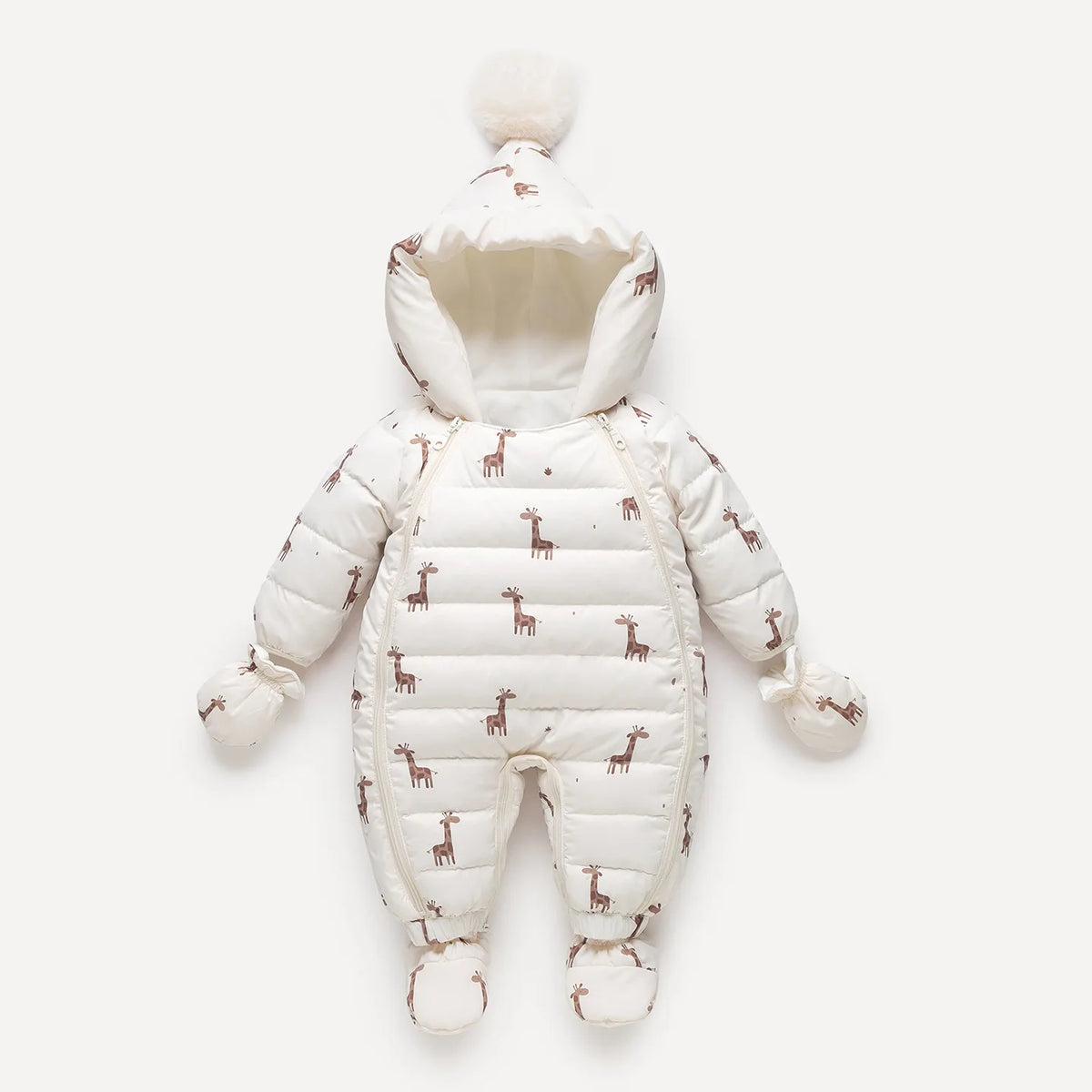 Ircomll Infant Baby Winter Lightweight Duck Down Overalls Fleece Children Jacket Cartoon Rompers For Boys Girls Toddler Jumpsuit