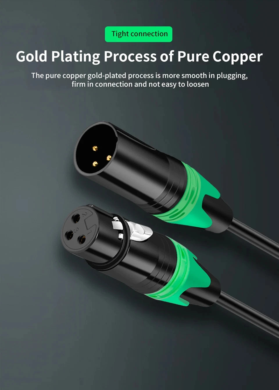 XLR Male to XLR Female Cable For Professional Recording Extension Line Balanced XLR Mixer Speaker Amplifier Live Microphone Line