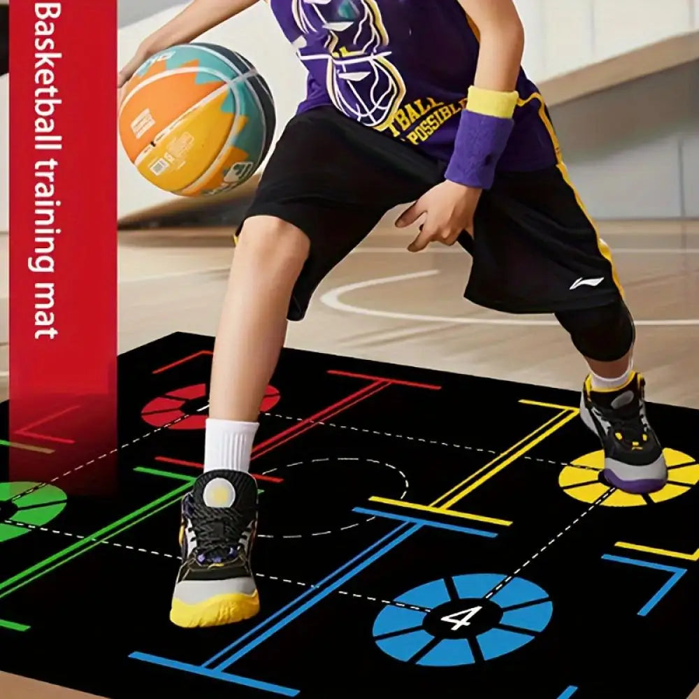 Non Slip Soundproof Basketball Training Mat Kids Youth Indoor Ball Control Dribbling Drill Thickened Safety Home Gym