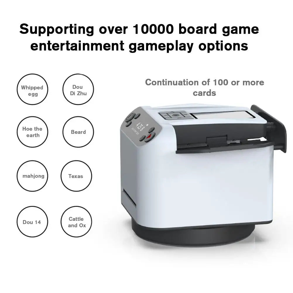 Automatic Card Dealer Machine 360° Rotating Card Shuffler Dealer 5200mAh USB Rechargeable Casino Playing Card for Texas Hold'em