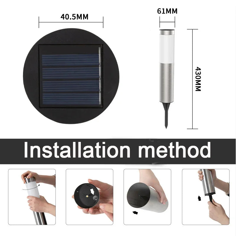 1-4pcs 1W Solar Light Outdoor Solar Garden Light Solar Pathway Landscape Light Waterproof Lawn Lamp For Home Yard Patio Driveway