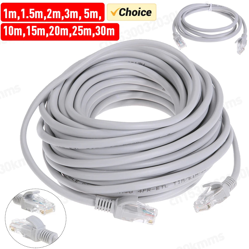 Cable Ethernet De Alta Velocidad Cat5e RJ45 Cable De Red LAN Enrutador De Ordenador Patch Cord , 1M/5M/10M/15M/20M/30M/50M