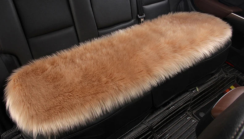 Artificial Wool Car Seat Cushion Winter Plush Auto Seat Cloak Universal Warm Car Seat Cover For Kia Lada Vesta Renault Skoda etc