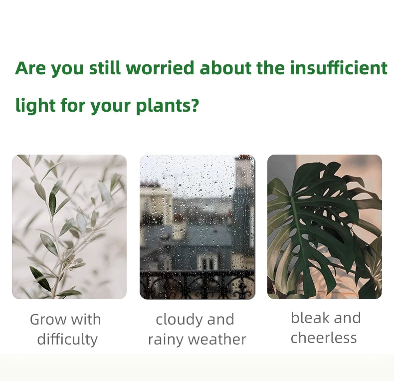 Full Spectrum Plant Fill Light Embedded Spotlight Tube Light Adjustable Angle Indoor Simulated Solar Green Plant Growth Light