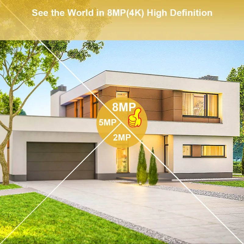 4K 8MP Smart Wifi PTZ Camera 5x Digital Zoom AI Human Detection ONVIF Wireless CCTV IP Camera Iptv Security Protection