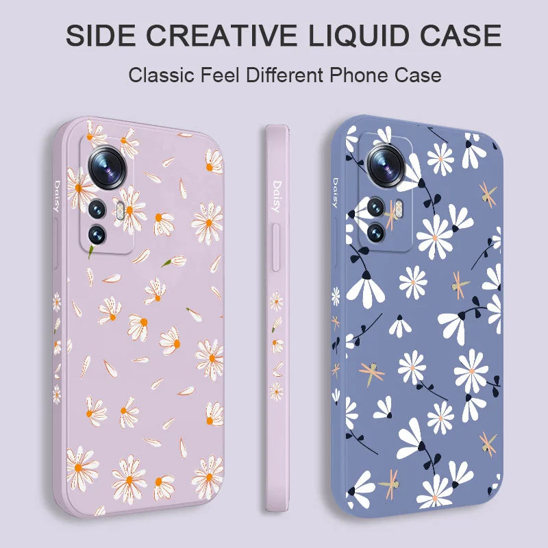 Daisies Fly Phone Case For Xiaomi Mi 13 12 12T 12S 11 11T Ultra 10 10T 9 9T 9SE 8 Pro Lite 5G Liquid Silicone Cover
