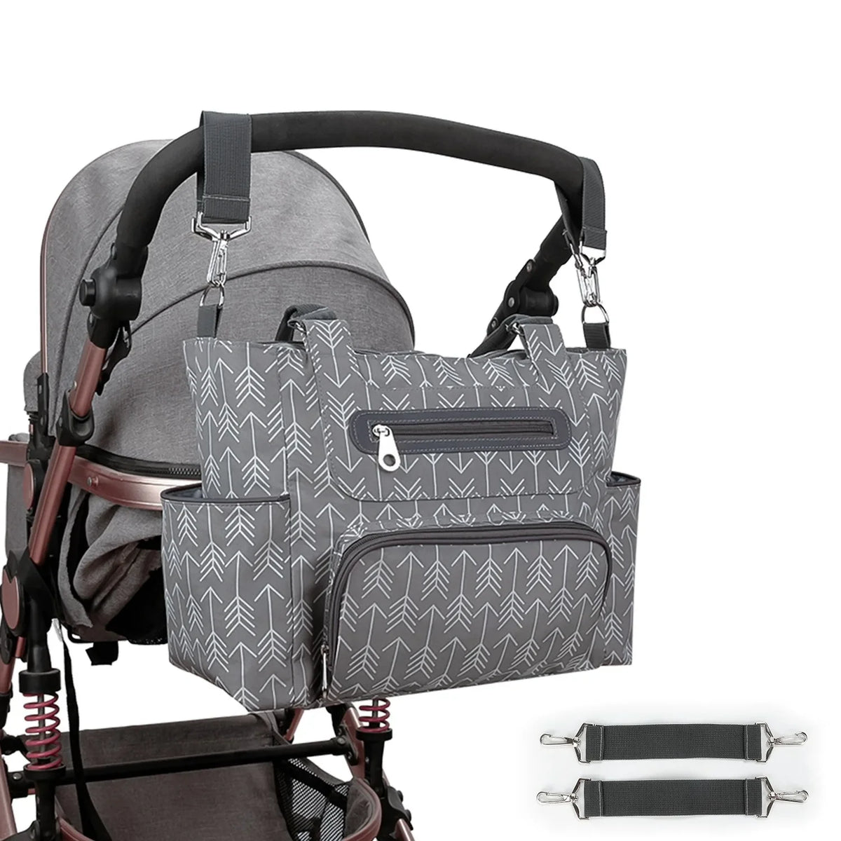 Women Shoulder Bag Travel 7 Pcs/Set Baby Diaper Bags Go Out Large Capacity Newborn Nappy  Bag with Changing Pad Multi-functional