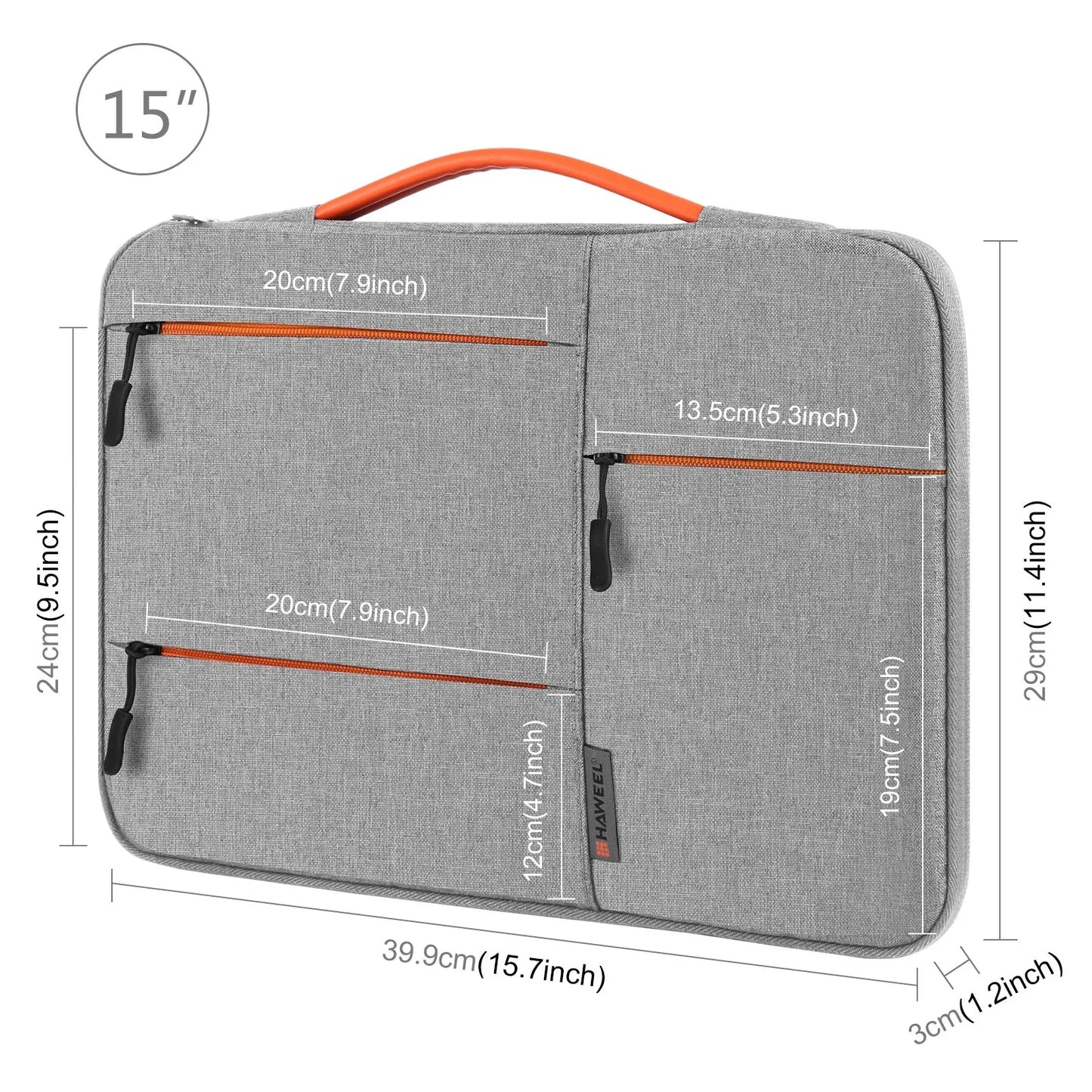 HAWEEL 13.0-15.0 inch Sleeve Case Zipper Briefcase Laptop Handbag For Macbook/ Samsung/ Lenovo Thinkpad and Other Laptop Bag