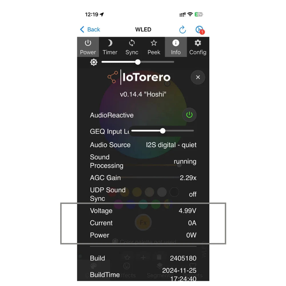 IoTorero WLED Type-C PD Energy Meter Addressable Sounds Reactive Strip Controller WS2811 WS2812B WS2814 WS2815 etc
