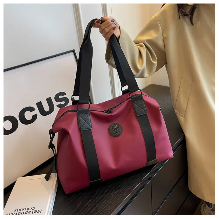 Travel bag Men's and women's tote bag Large capacity travel duffel Yoga exercise  Oxford cloth waterproof fitness bag