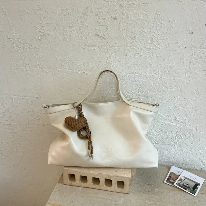 Casual Women Handbags Big Capacity Luxury Design PU Leather Female Shoulder Crossbody Bag Commuting Office Totes Ladies Hand Bag