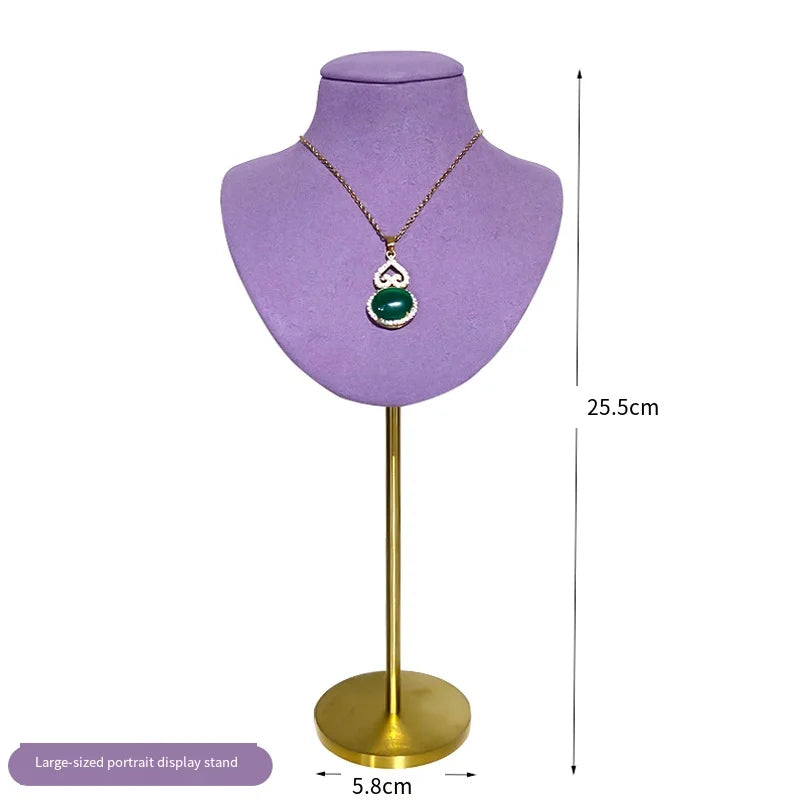 Metal Jewelry Display Stand ,Purple Velvet Organizer Props,Rings Necklaces Bracelets Holder for Trade Show,Store Window Storage