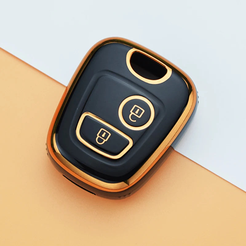 For Peugeot 107 206 207 307 For Citroen C1 C2 C3 C4 Picasso For Toyota Aygo TPU Car Remote Key Case Cover Shell Fob Keychain