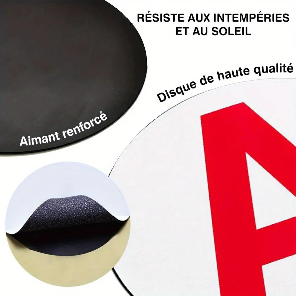 Letter A Car Magnet Sticker New Driver Car Magnet Accompanied Driving Sign Creative Anti Scratches Car Body Sticker New Driver
