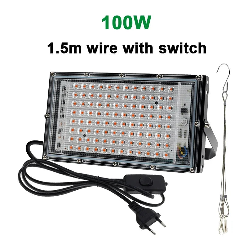 Full Spectrum LED Grow Lights 50/300W Plant Lamp Indoor Plants Phyto Lamp Greenhouse Hydroponic Plant Vegetable Growing Lamp