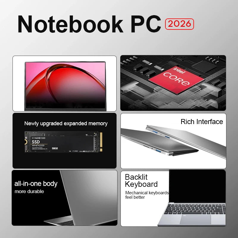 New 15.6" Gaming Laptop Intel Core I9 10980HK/9900 IPS 4K Gamer Computer 16GB RAM 1TB SSD M.2 Windows 11 Pro Office Notebook PC