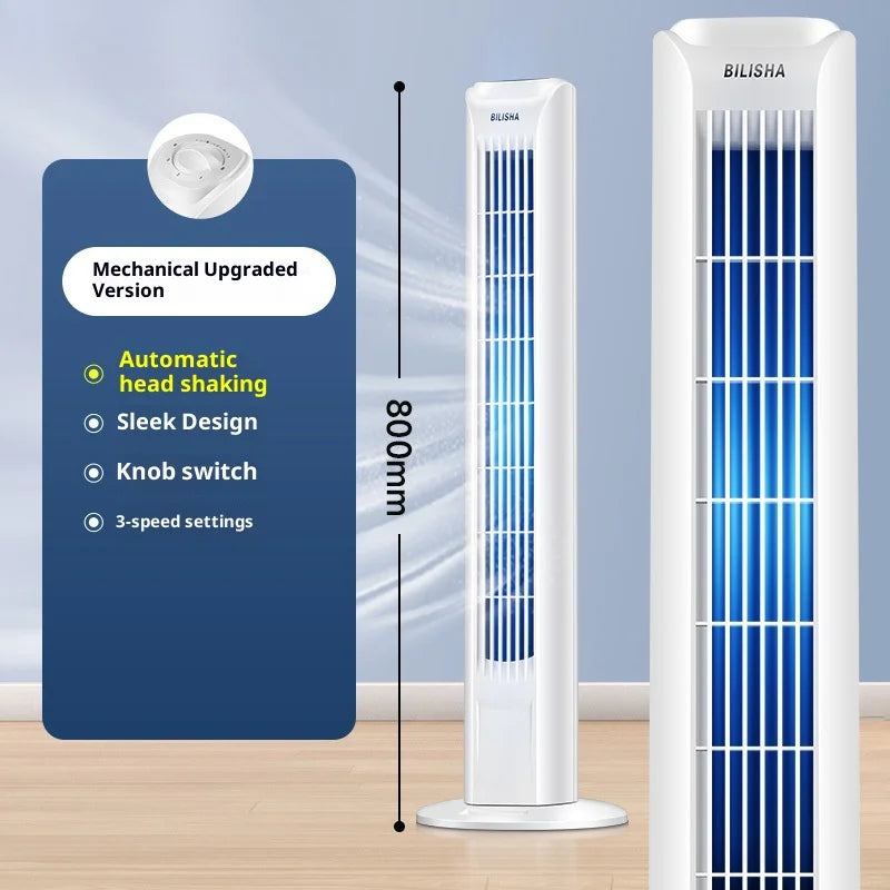 Bladeless Oscillating Tower Fan Quiet Remote Control USB Portable Adjustable Height Silent Bedroom Office Dorm Air Conditioner