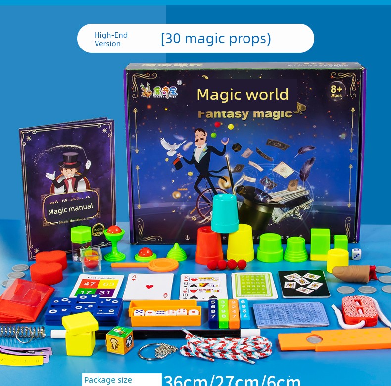 Children's Magic Props Toy Gift Box Close-Up Kindergarten Performance Set Magic Tricks Boy's Birthday Gift Shocking