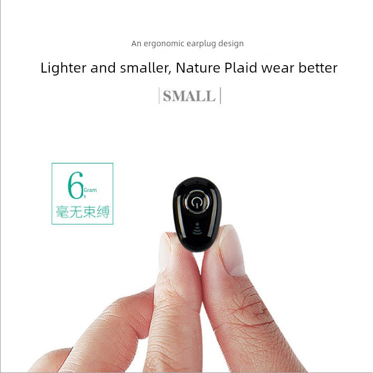 Invisible Not Flashing Light Bluetooth Headset Wireless Driving Running Sports Oppo15 R17 Huawei P20 Xiaomi Neutral