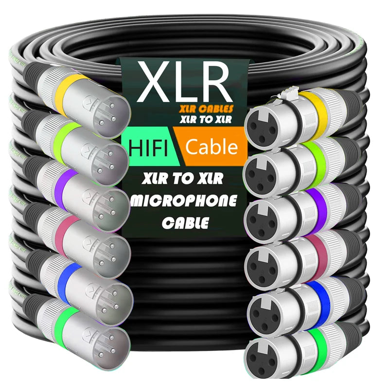 XLR Male to XLR Female Cable Professional Microphone Extension Cable For Recording Mixer Balanced Speaker XLR 3Pin Audio Lines