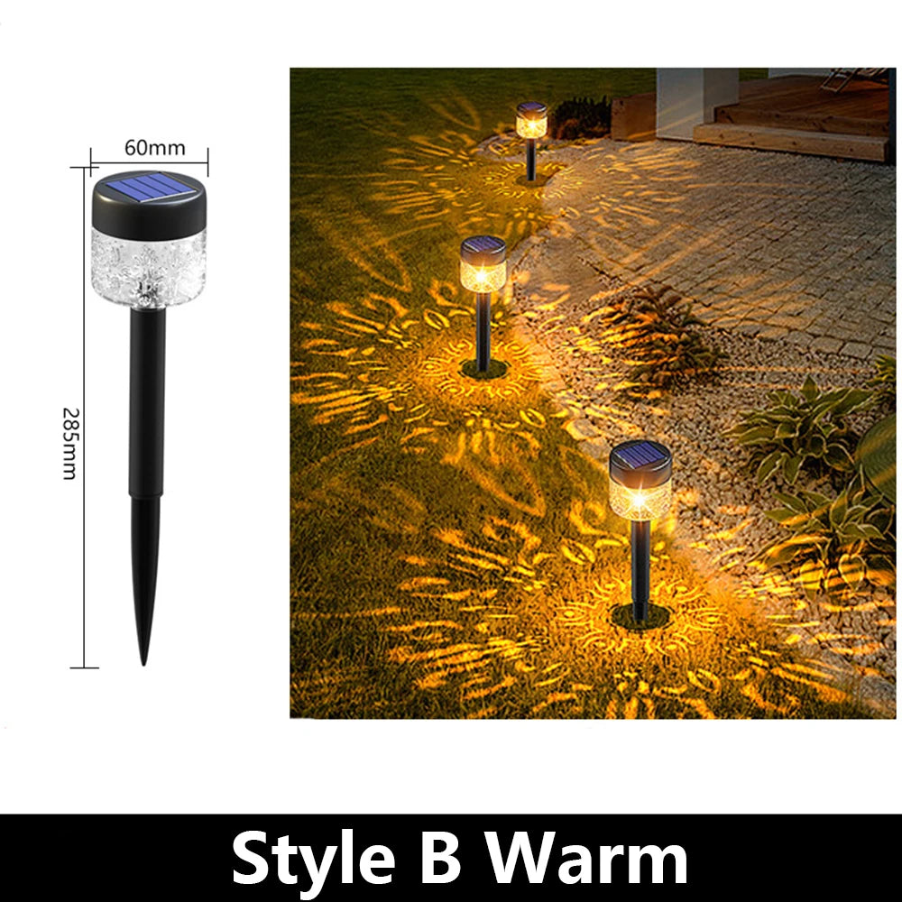 1/2/4PCS Solar Garden Light Lawn Light Home Outdoor Waterproof Decoration Yard Villa Garden Layout Plug Lamp Shadow Lamp