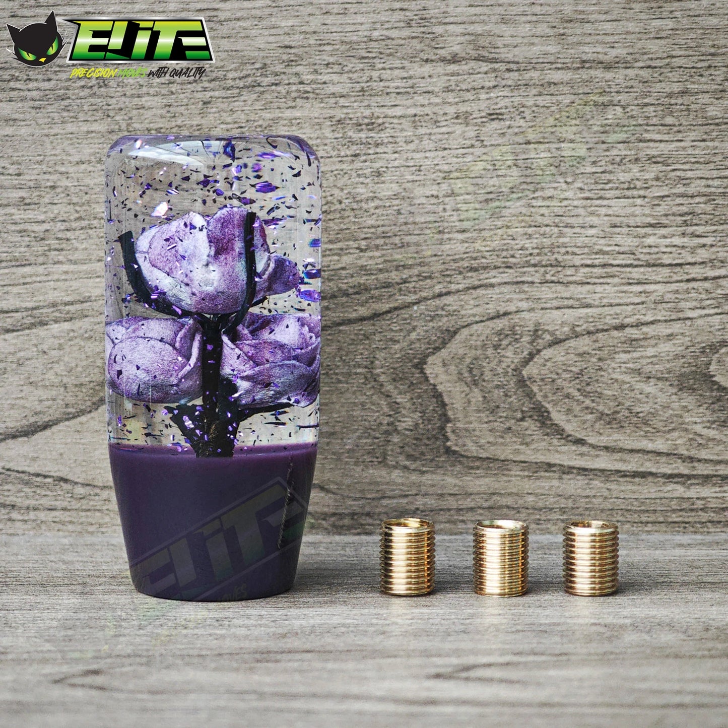 JDM 10CM Rose Flower Glitter Gear Shift Knob Universal Car Manual Gear Stick Shifter Head Car Accessories