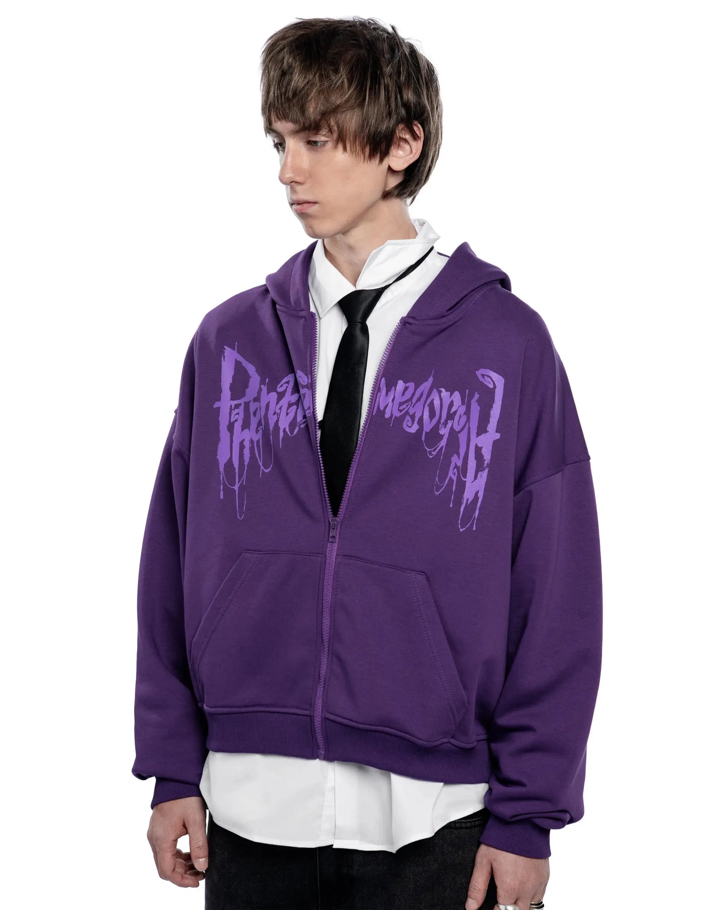 Y2K Retro Zip up Hoodie Men Ghost Wheel Pattern Zipper Sweatshirt High Street Hip Hop Streetwear Oversized Unisex MZLFF Hoodies