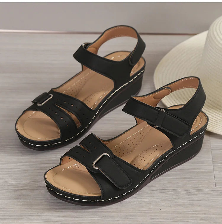 Women Shoes Sandals Summer Party Walking Shoes Retro Sandals For Women Wedge Sandals Ladies Soft Female Women Sandal Footwear