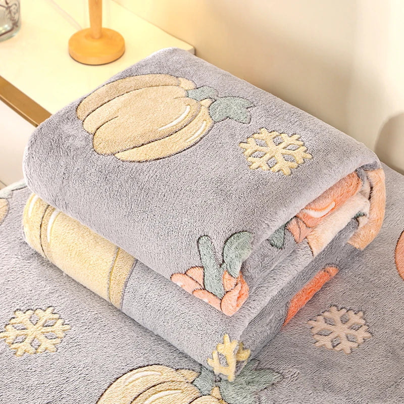 1pc Floral Style Warm Bedspread Fleece Blanket Plaid Travel Shawl Sofa Nap Blanket Home Bedsheet Manta 70X100cm Suitable For Pet
