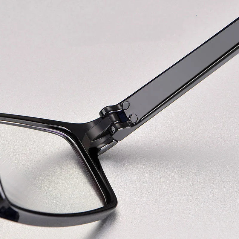 Smart reading glasses for the elderly, blue light protection, HD zoom, adjustable magnification, small orange dot,