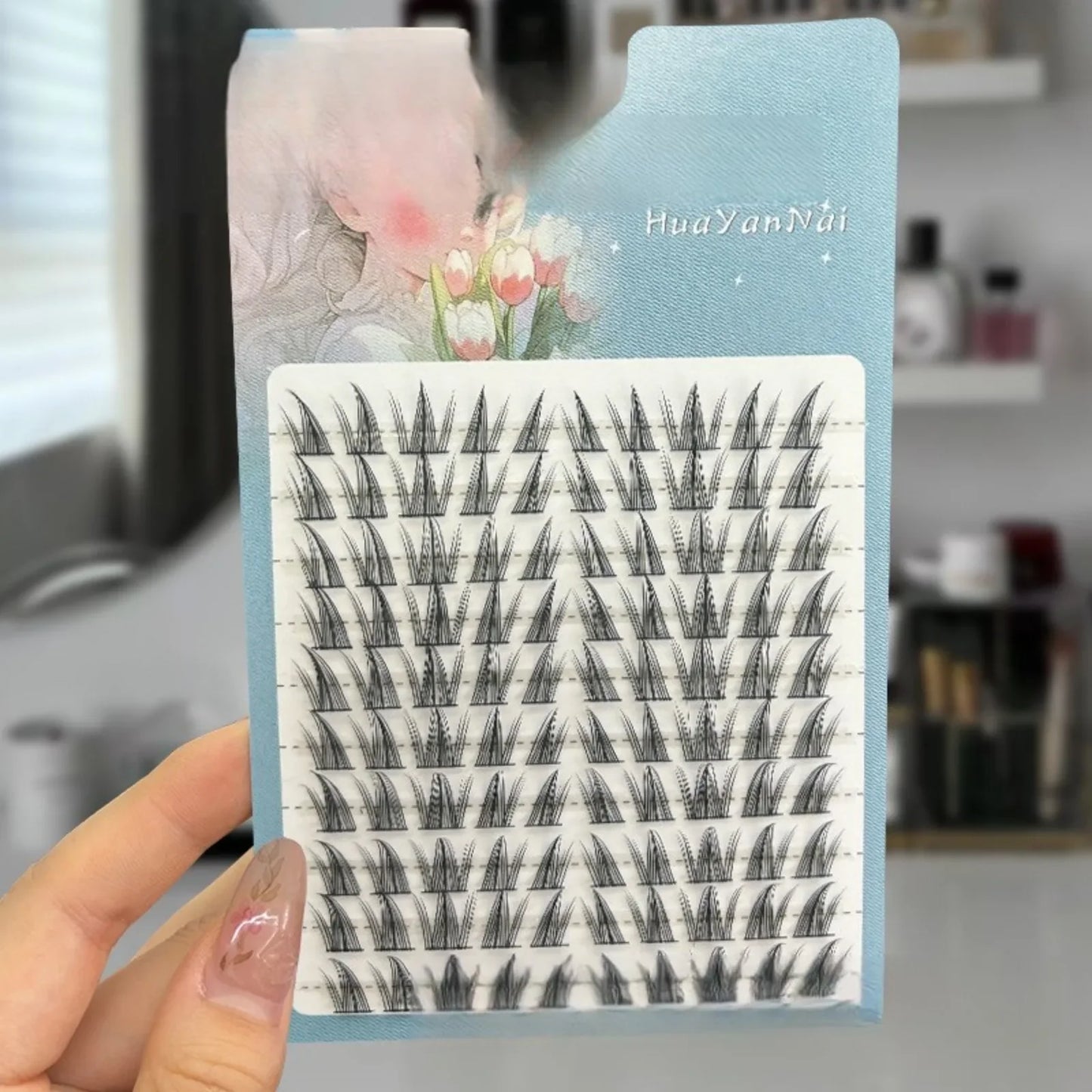 100pcs Sunflower DIY False Eyelashes Natural Thick Cartoon Extensions Clusters Individual Lashes Cluster Segmented Lash Bundles