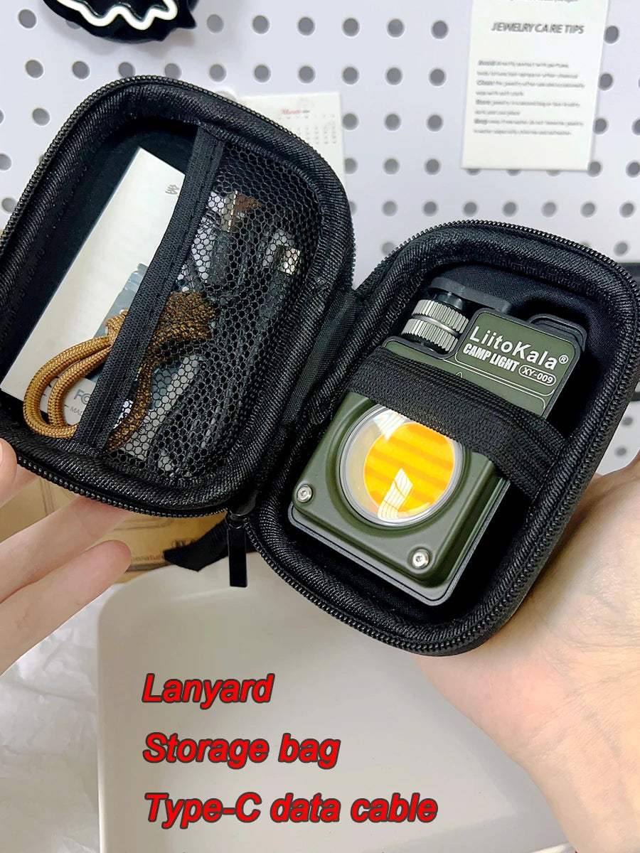 LiitoKala multifunctional mini "camera" light 3500LM large floodlight, suitable for hiking, outdoor activities, work, and picnic