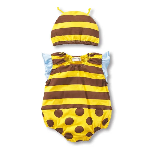 Summer Girl Baby Triangle Bodysuits Baby Cotton Cartoon Watermelon Bee Print Clothes Set Roupas Bebe Menino 0 a 6 Meses