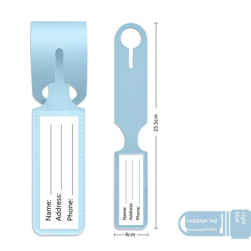 All-in-One Thickened Pu Luggage Tag Bags Anti-Lost Consignment Listing Signboard Travel Tag Printed Custom Logo
