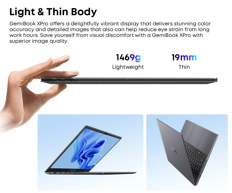 CHUWI GemiBook XPro Laptop 8GB LPDDR5 256GB SSD Intel N100/N150 UHD Graphics 12th Gen 14.1'' FHD 1920*1080 Windows 11 Laptops