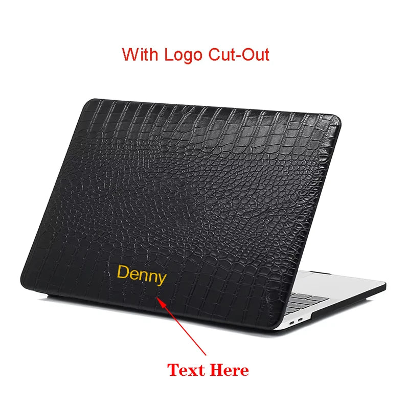 Free Print Name Laptop Case For Macbook New Air 13.3'' Pro Retina 14 " Computer Hard Case With Logo Cut-Out Free Print Name