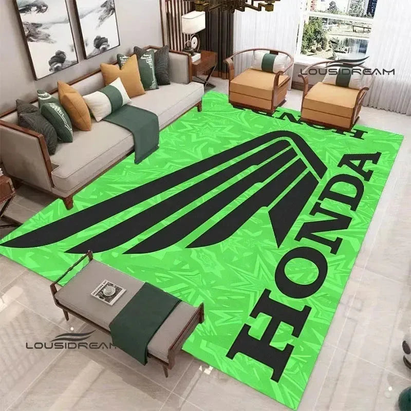 HRC HONDA Motorcycle Logo Printed Carpet Non-slip Carpet Carpets for Living Room Yoga Mat Outdoor Carpet Birthday Gift