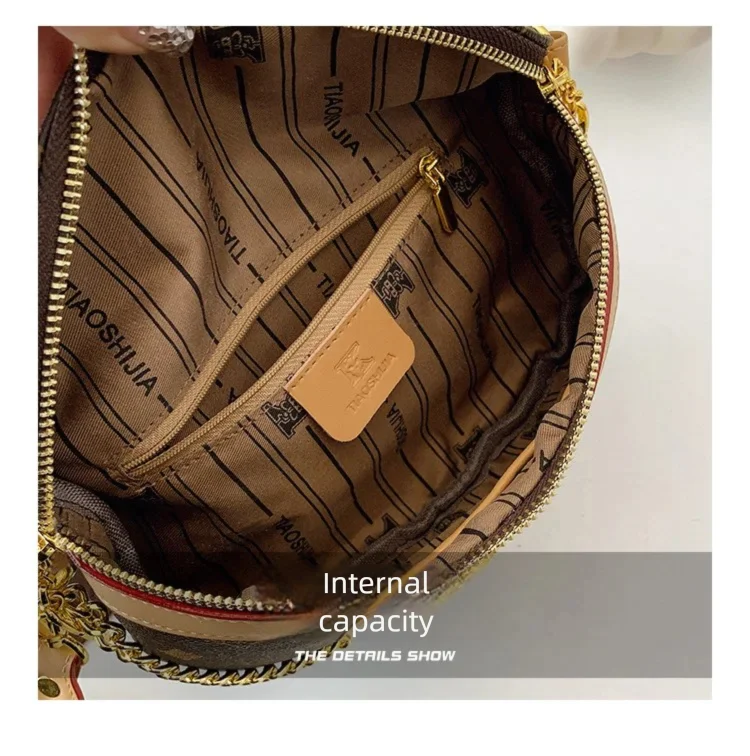 High-End Fashion Women's Waist Bag Luxury Classic Printed Single Shoulder Crossbody Bag Versatile Women Chest Bag British Style