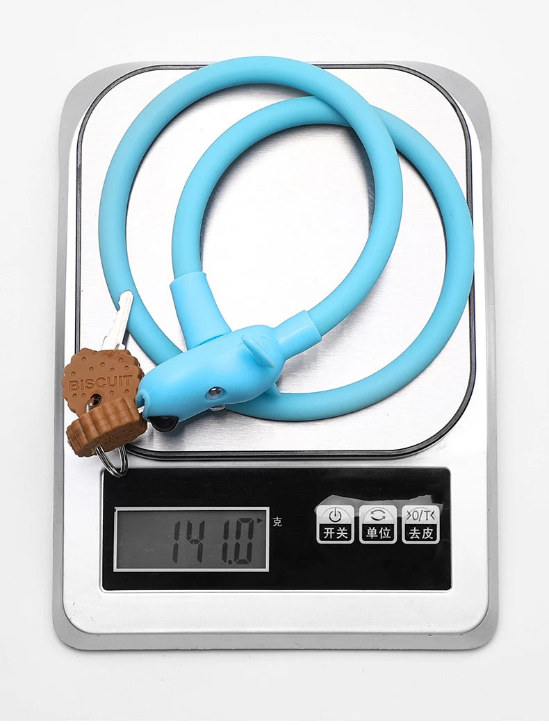 Bike Lock Creative Puppy Children's Bike Anti-theft Cute Cartoon Ring Portable Key Lock Cycling Gear Road Bike Riding Equipment
