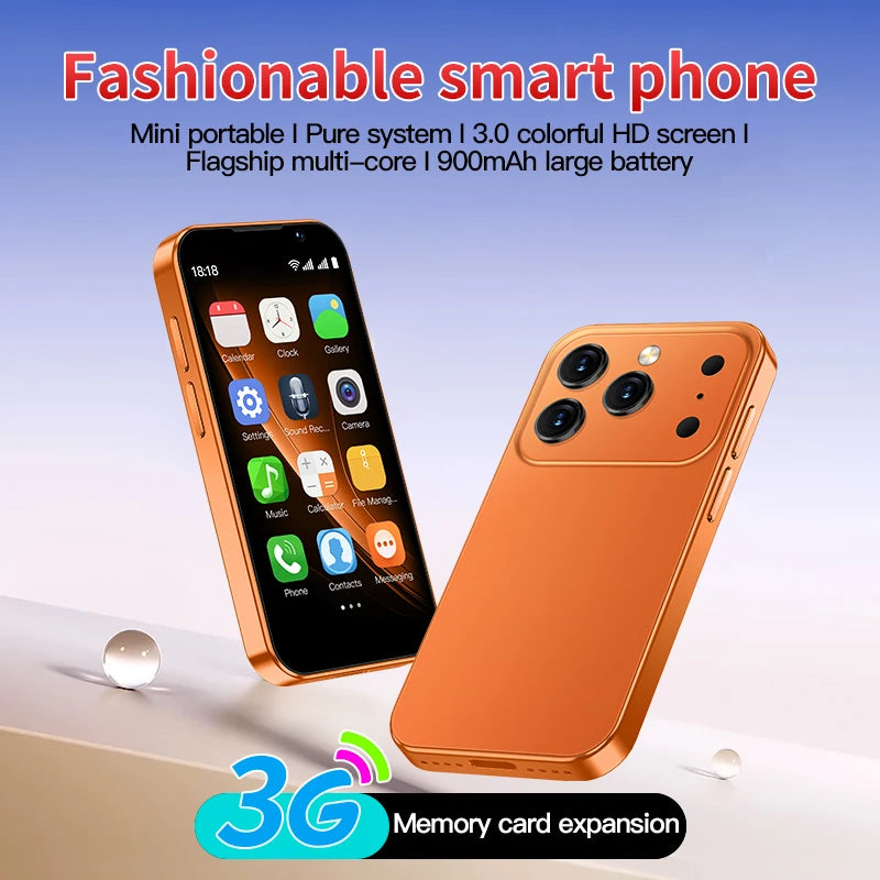 SOYES i17 Mini Smartphone 3.0" Screen 2GB RAM 16GB ROM Dual SIM Standby Dual Camera Android 9.0 Small Mobile Phone