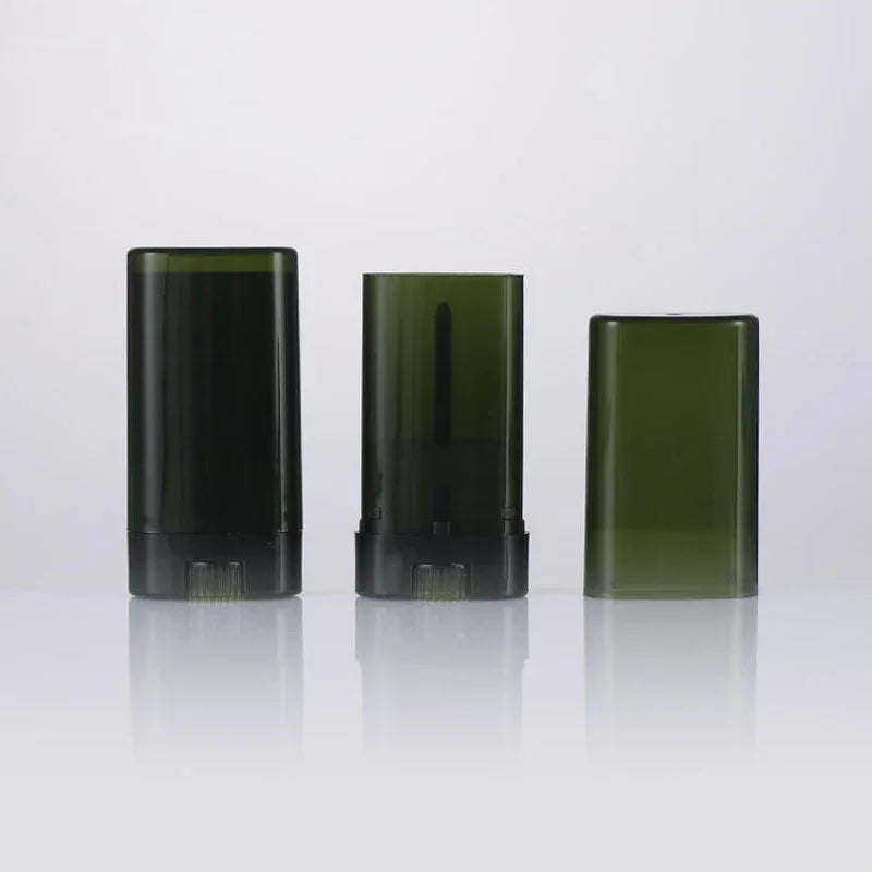 100pcs 15g Plastic Oval Lip Balm Tubes Travel Deodorant Containers Perfume Homemade Solid Lotion Portable Makeup Lipstick Tubes