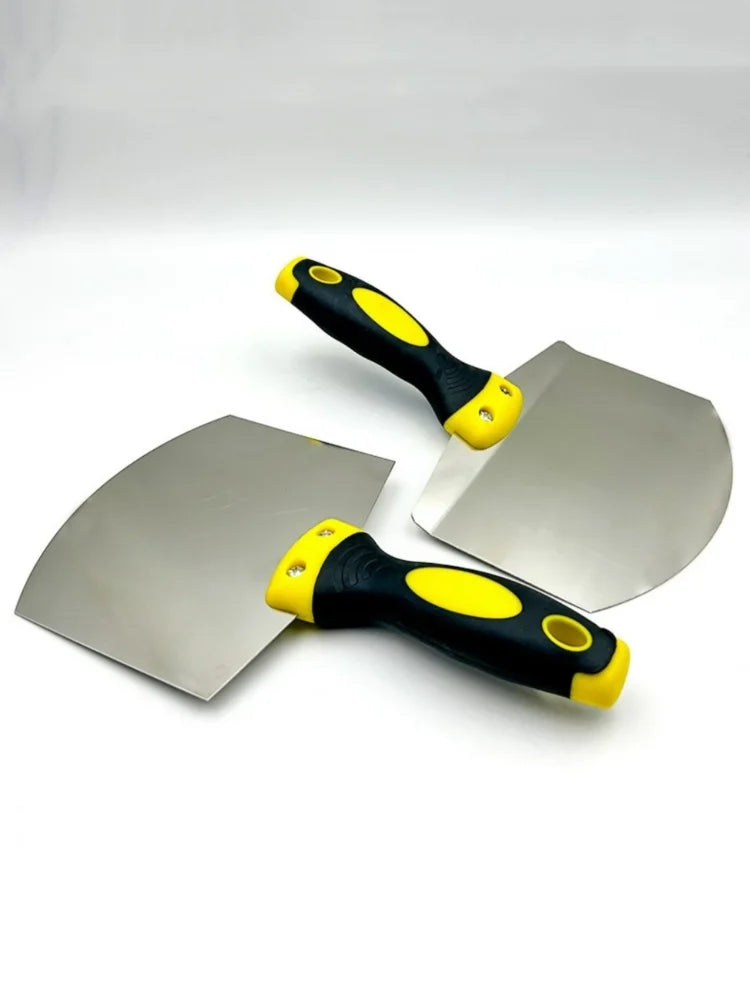 Stainless Steel Putty Knife Wall Paint Plaster Trowel Arc Ash Shovel Paint Feed Filling Scraper Blade Spatula Construction Tools